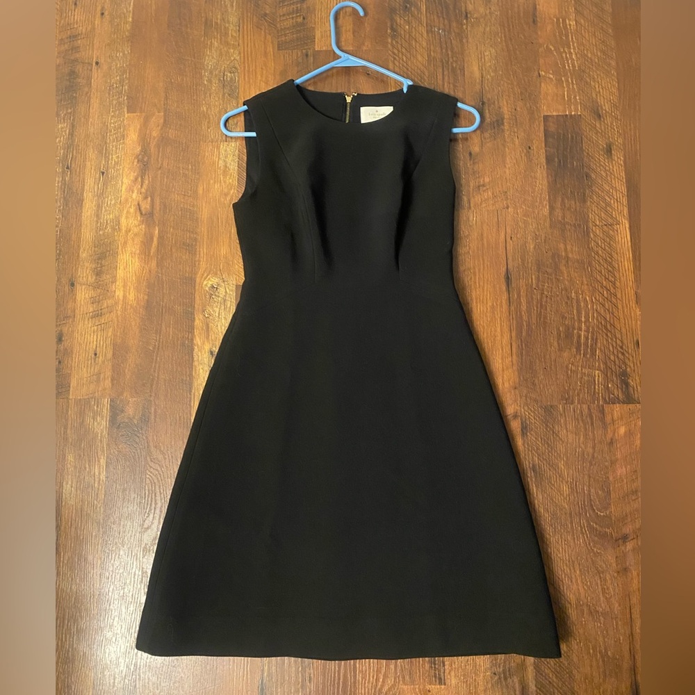 Kate Spade Stretch Crepe Flip Dress Black-size 4